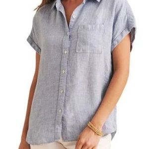 Faherty Brand Avery Short Sleeve Organic Cotton Button-Up Shirt